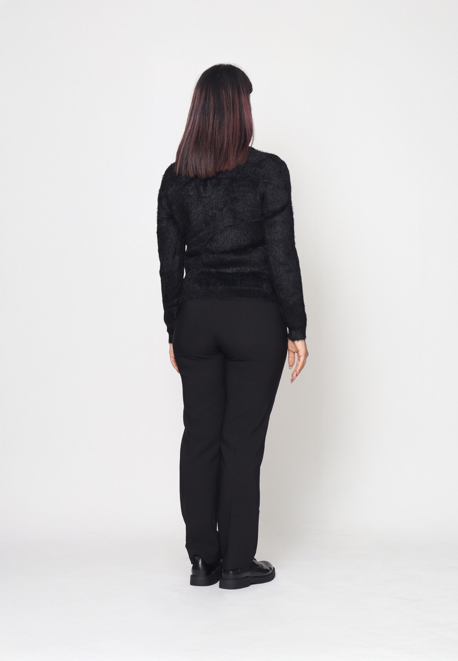 Monte Cervino Cardigan Lana Nero Donna In Lana Con Bottoni Elegante AI25