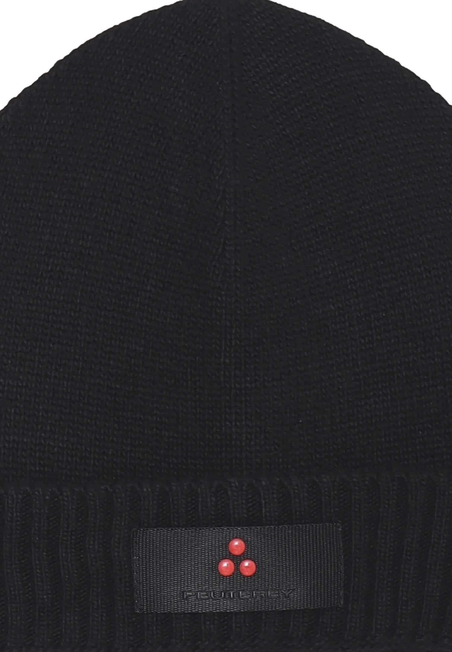 Peuterey berretto bambino nero in lana e cashmere con logo