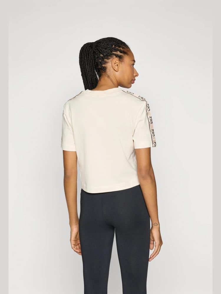 Guess tshirt crema donna con logo