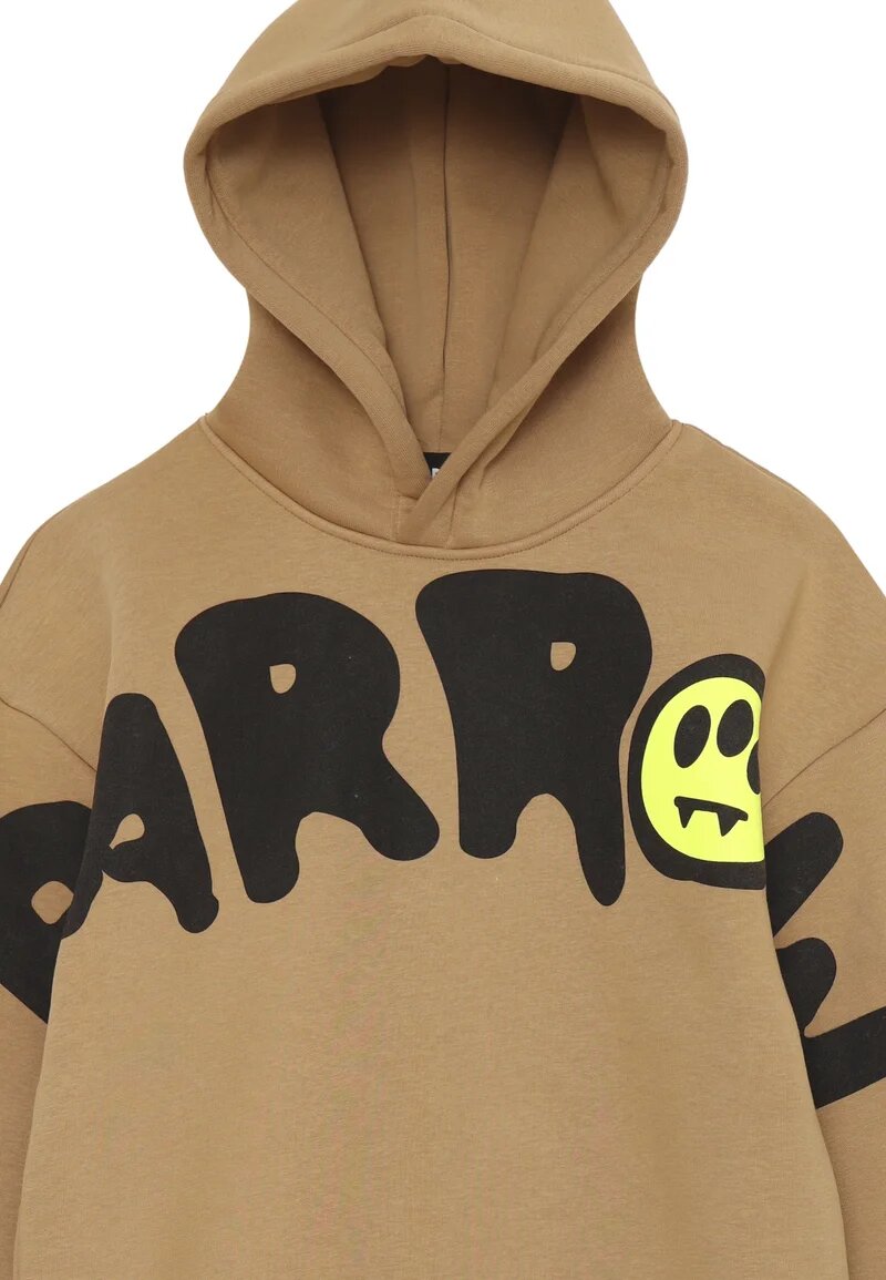 Barrow Felpa Beige Bambino In Cotone Con Cappuccio | Invernale AI 25 | CammarataMode