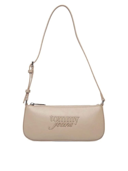 Tommy Jeans borsa beige donna logo lettering