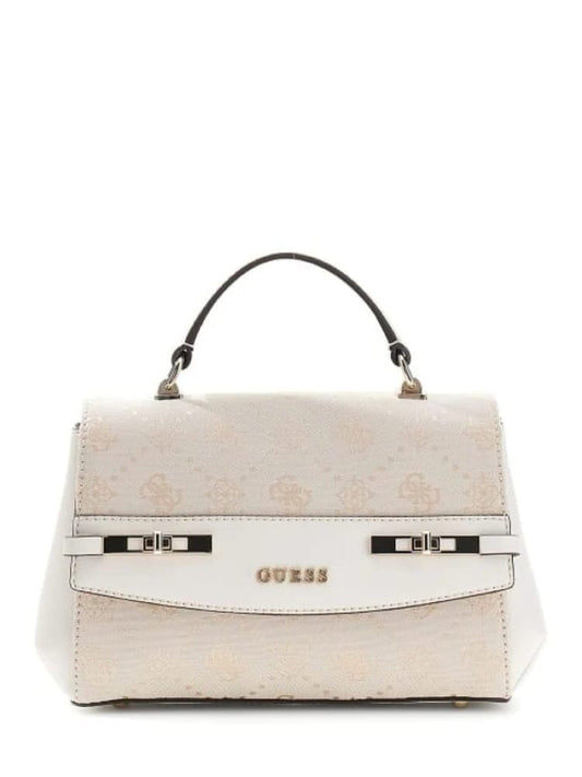 Guess borsa bianca donna logo all over