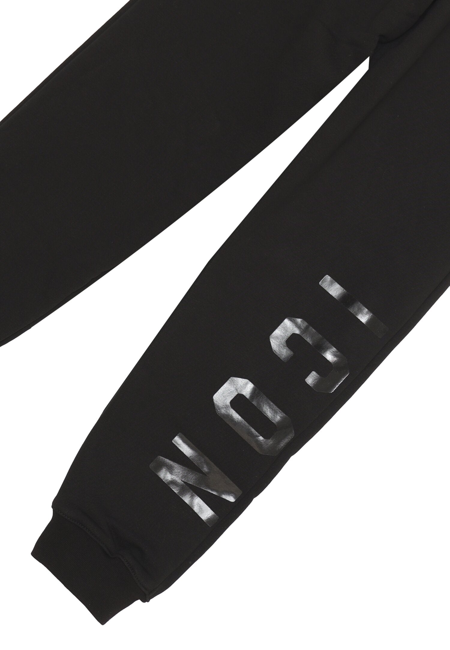 Icon Pantalone Nero Bambino In Cotone Vita Regolabile Sportivo AI25