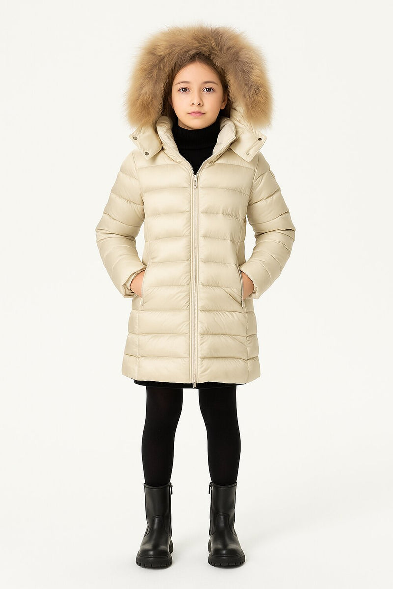 Bomboogie Piumino lungo da bambina 8–16 anni – Avorio - AVORIO | CammarataMode