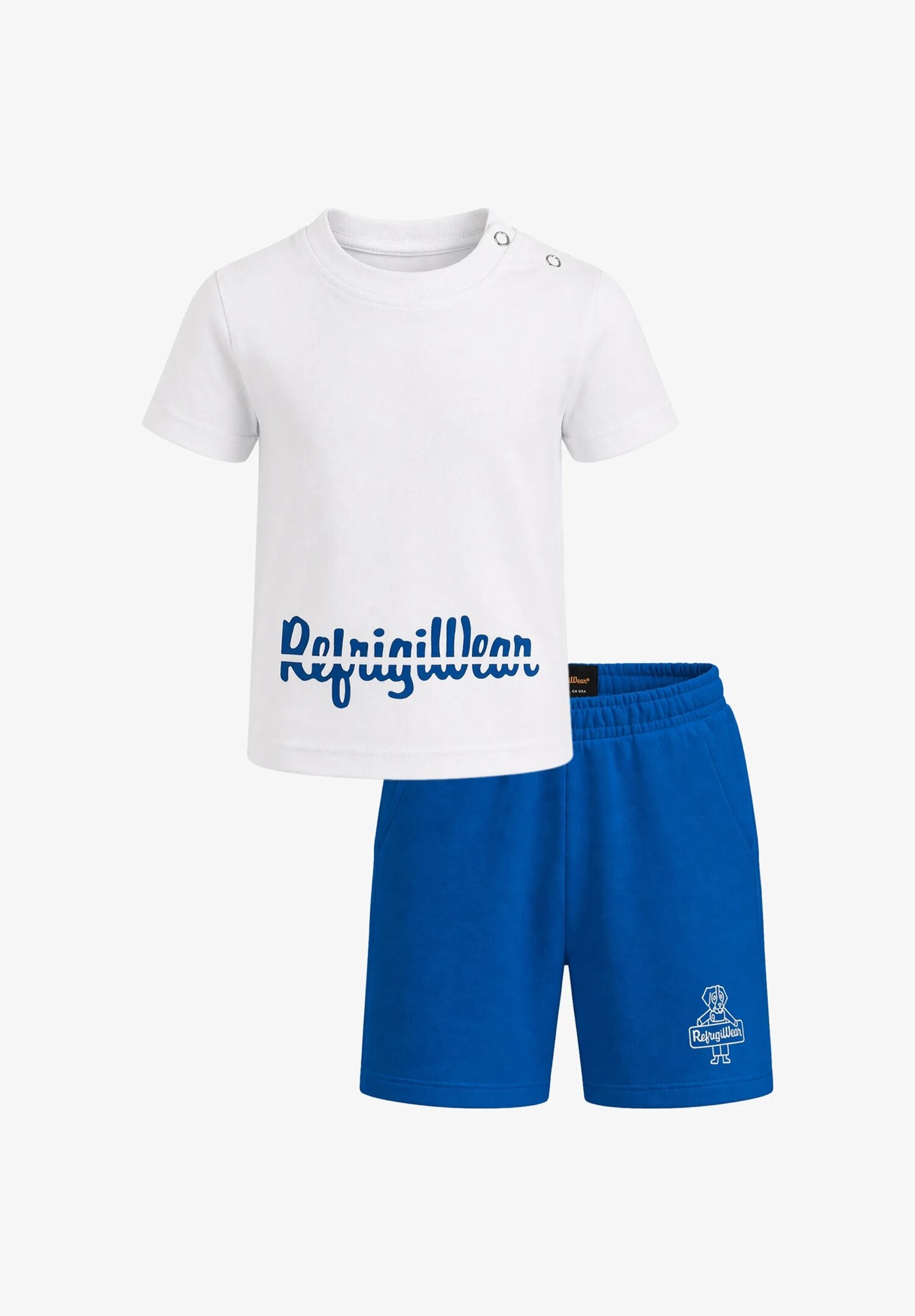Refrigiwear Completo Bianco Con Bottoncini Neonato RN1746DS26_