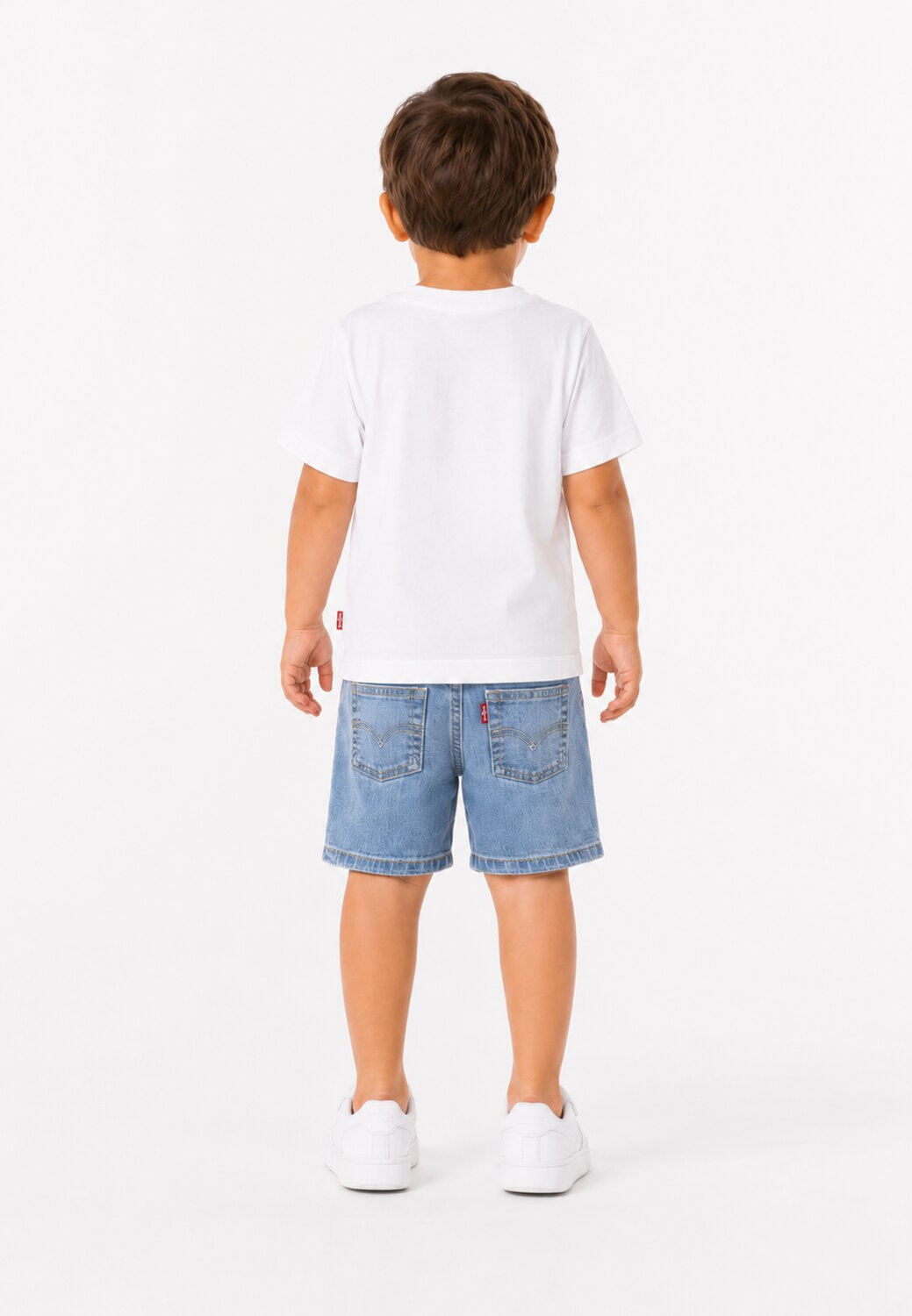 Levi's Tshirt Bianca Con Logo Ricamato Neonato 6EA100-001_