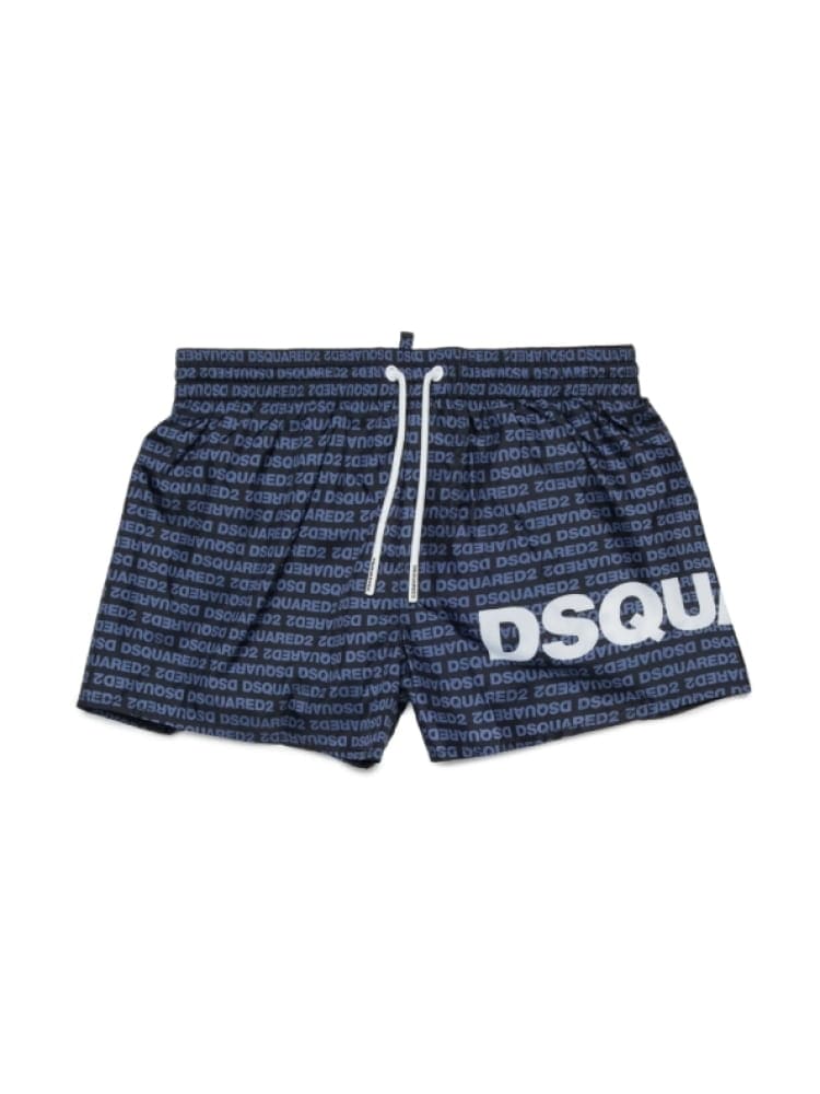 Dsquared costume da bagno kids/junior nero con logo Bambino