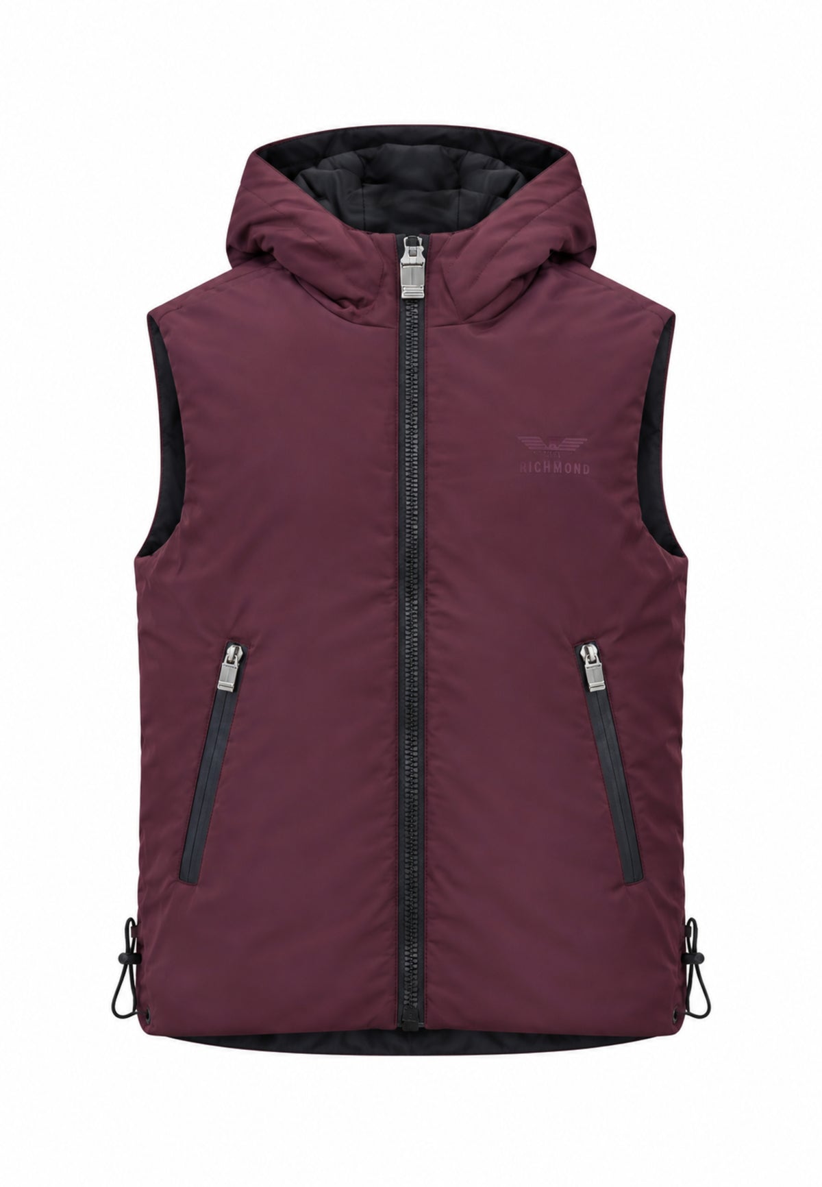 John Richmond GIUBBOTTO NERO SMANICATO DOUBLE FACE Uomo UMA26020GT.NE_