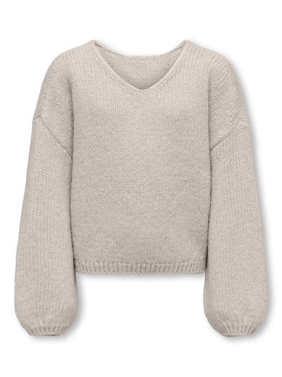 ONLY KIDS maglia grigia scollo a v rasata Bambine e ragazze 15368180.GRIG_