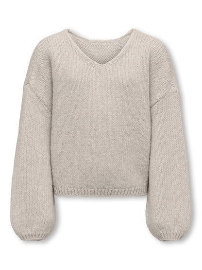 ONLY KIDS maglia grigia scollo a v rasata Bambine e ragazze 15368180.GRIG_
