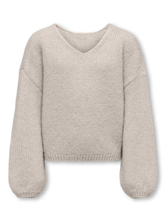 ONLY KIDS maglia grigia scollo a v rasata Bambine e ragazze 15368180.GRIG_