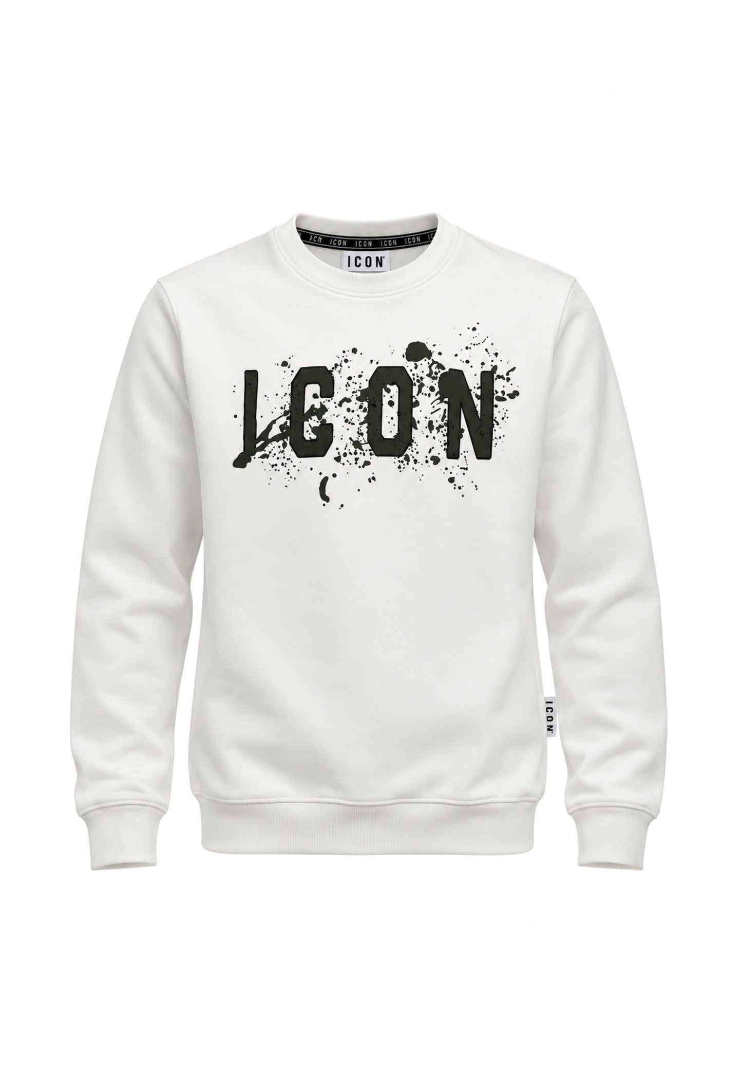 ICON FELPA PANNA A GIROCOLLO LOGO SPRUZZO Bambini e ragazzi ibsw001373.panna_