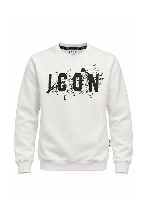 ICON FELPA PANNA A GIROCOLLO LOGO SPRUZZO Bambini e ragazzi ibsw001373.panna_