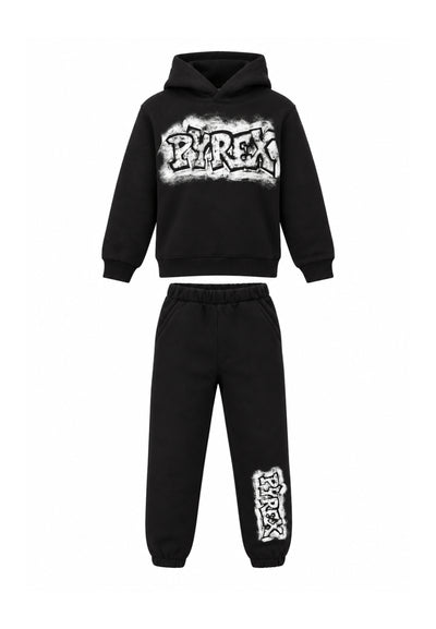 Pyrex COMPLETO NERO CON LOGO GRAFFITI Bambini e ragazzi 26IPK46220.NE_