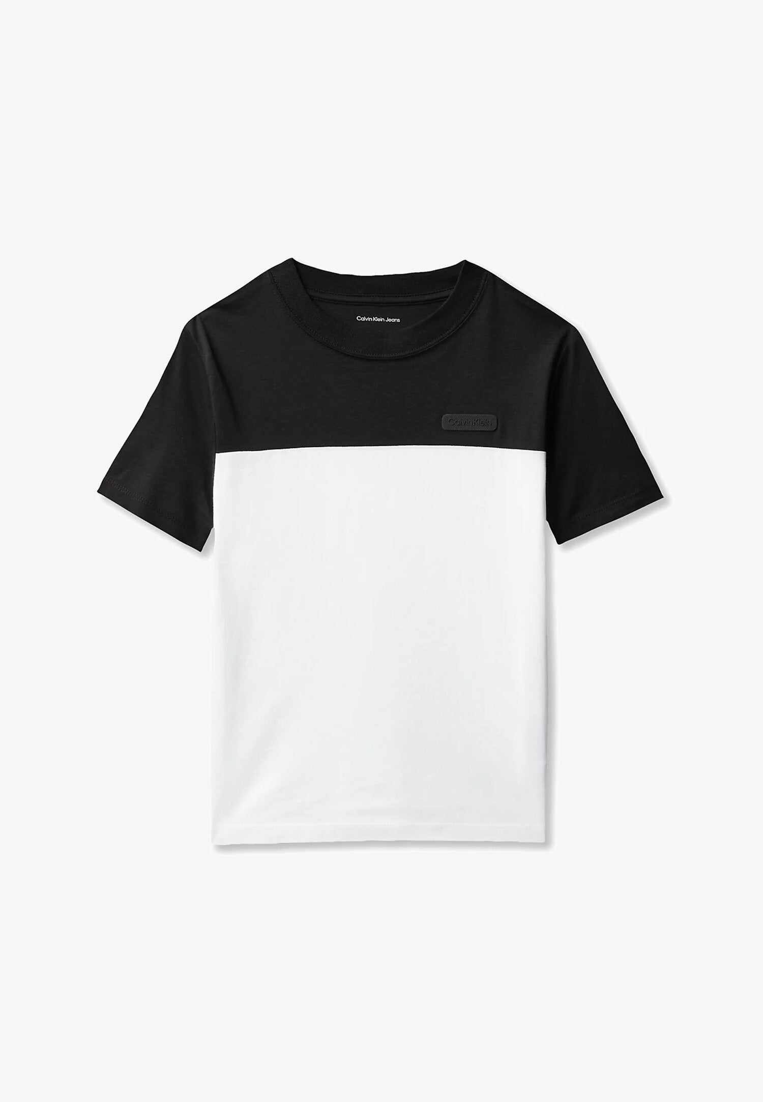Calvin Klein Tshirt Bianca e Nera Color Block Bambino LVCKSJA00BBEH