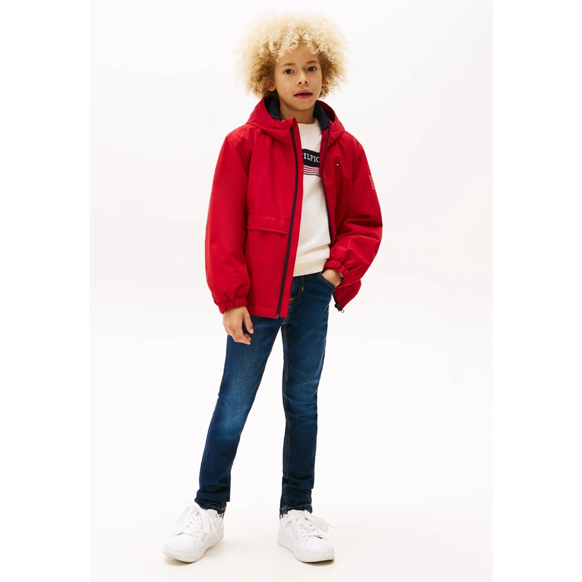 Tommy Hilfiger Jeans Denim Scuro Ragazzo Vita Regolabile Quotidiano PE26