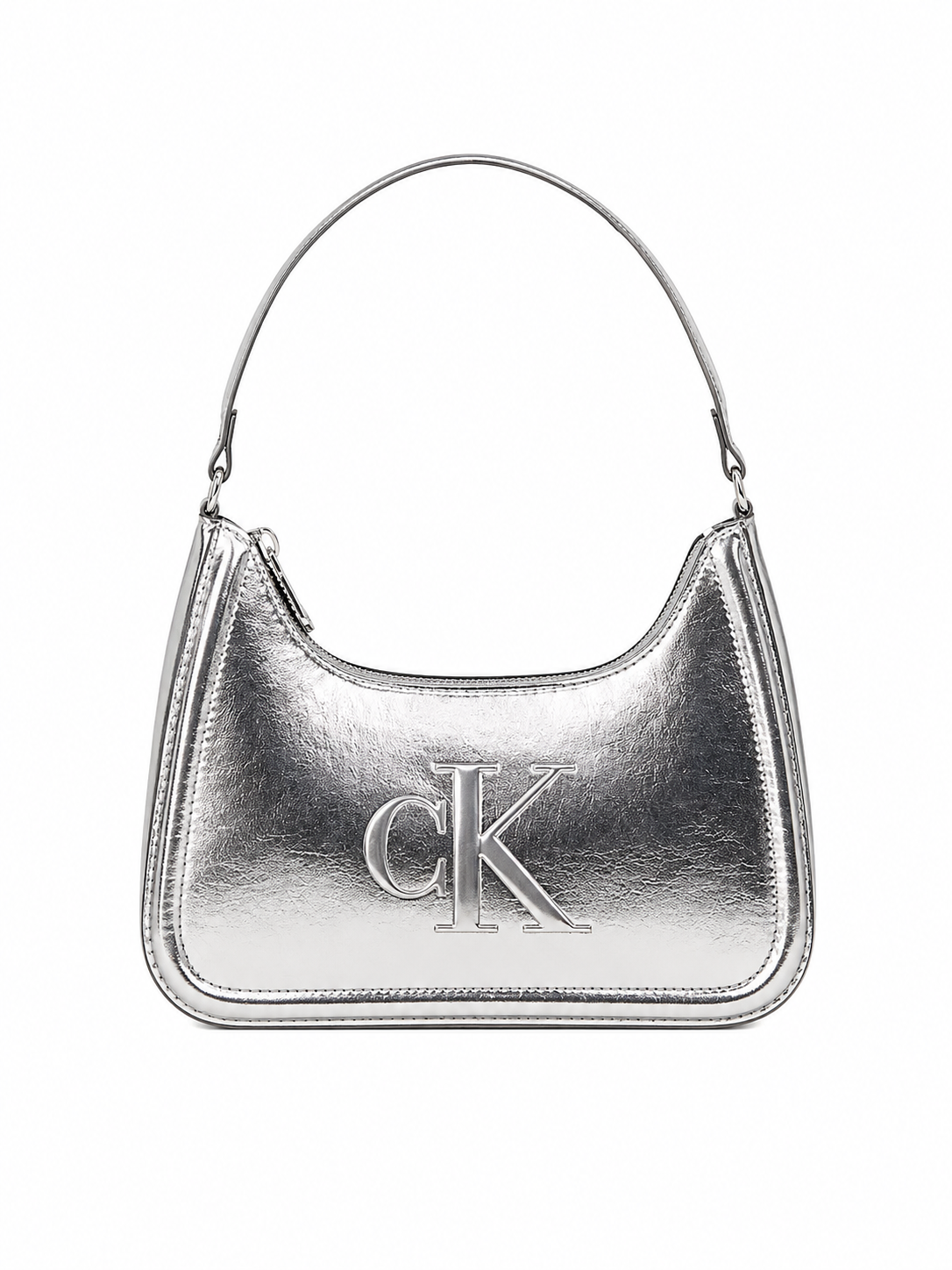 Calvin Klein borsa argento donna con logo | Misure: 43 x 30 x 18 cm