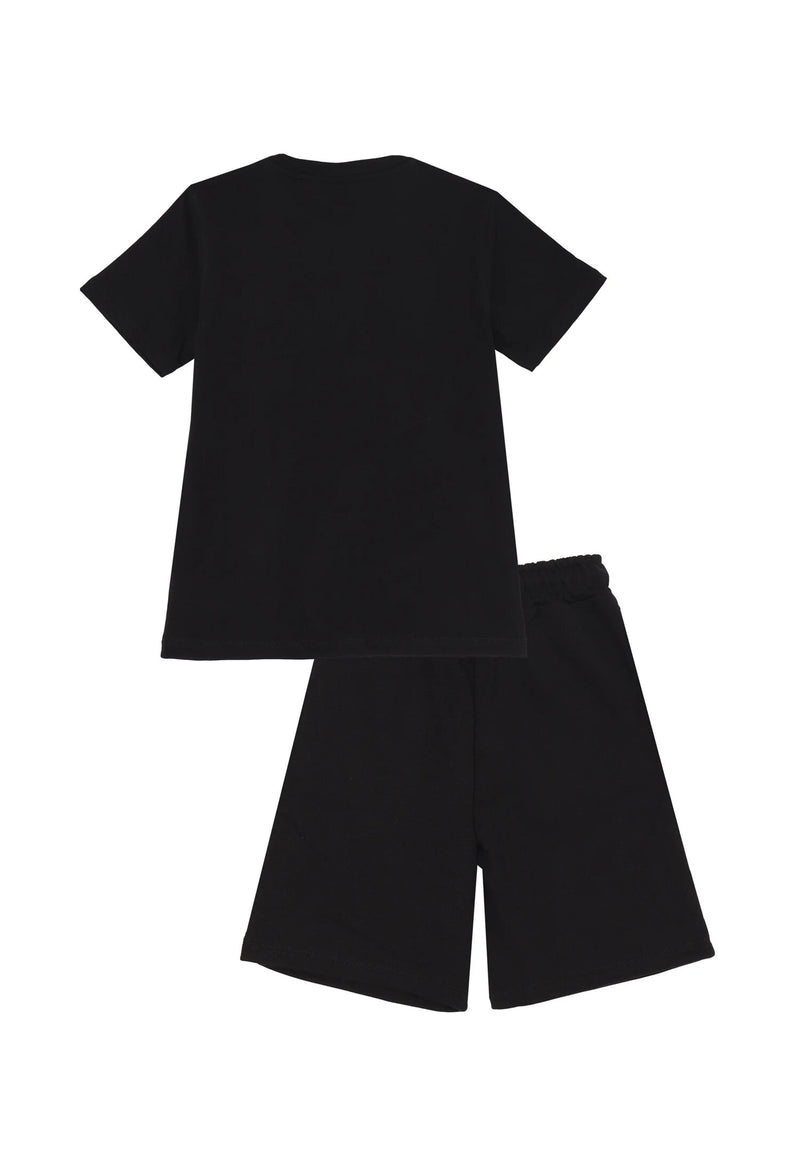 Disclaimer Completo Sportivo Bambino Nero 8-16 Anni Stampa Arancione Urban - NERO | CammarataMode