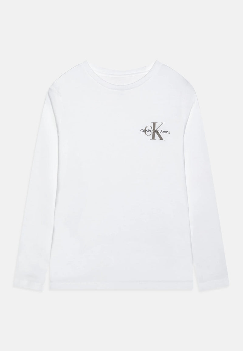 Calvin Klein White Long Sleeve Logo T-Shirt - BIANCO | CammarataMode