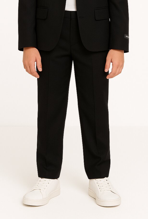 John Richmond Pantalone Chino Nero Bambino In Tessuto Vita Regolabile Elegante