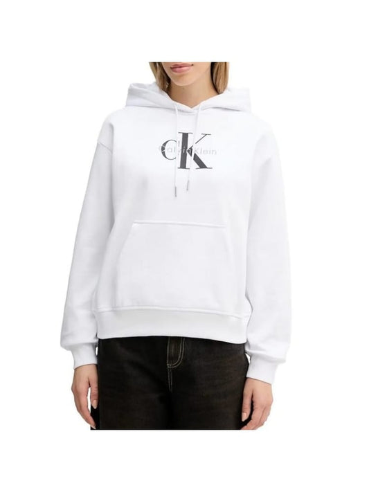 Calvin Klein felpa bianca donna con logo