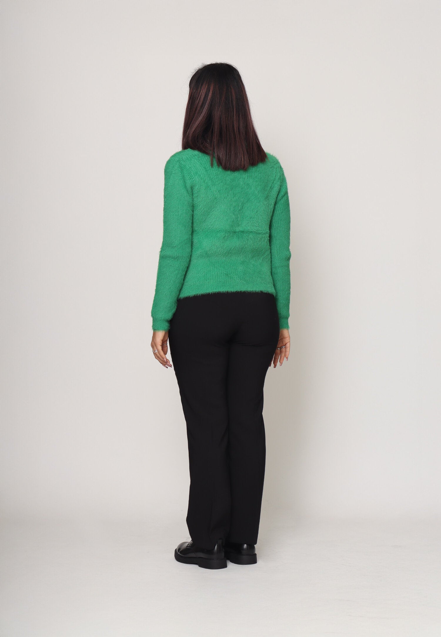 Monte Cervino Cardigan Lana Verde Donna In Lana Con Bottoni Elegante AI25