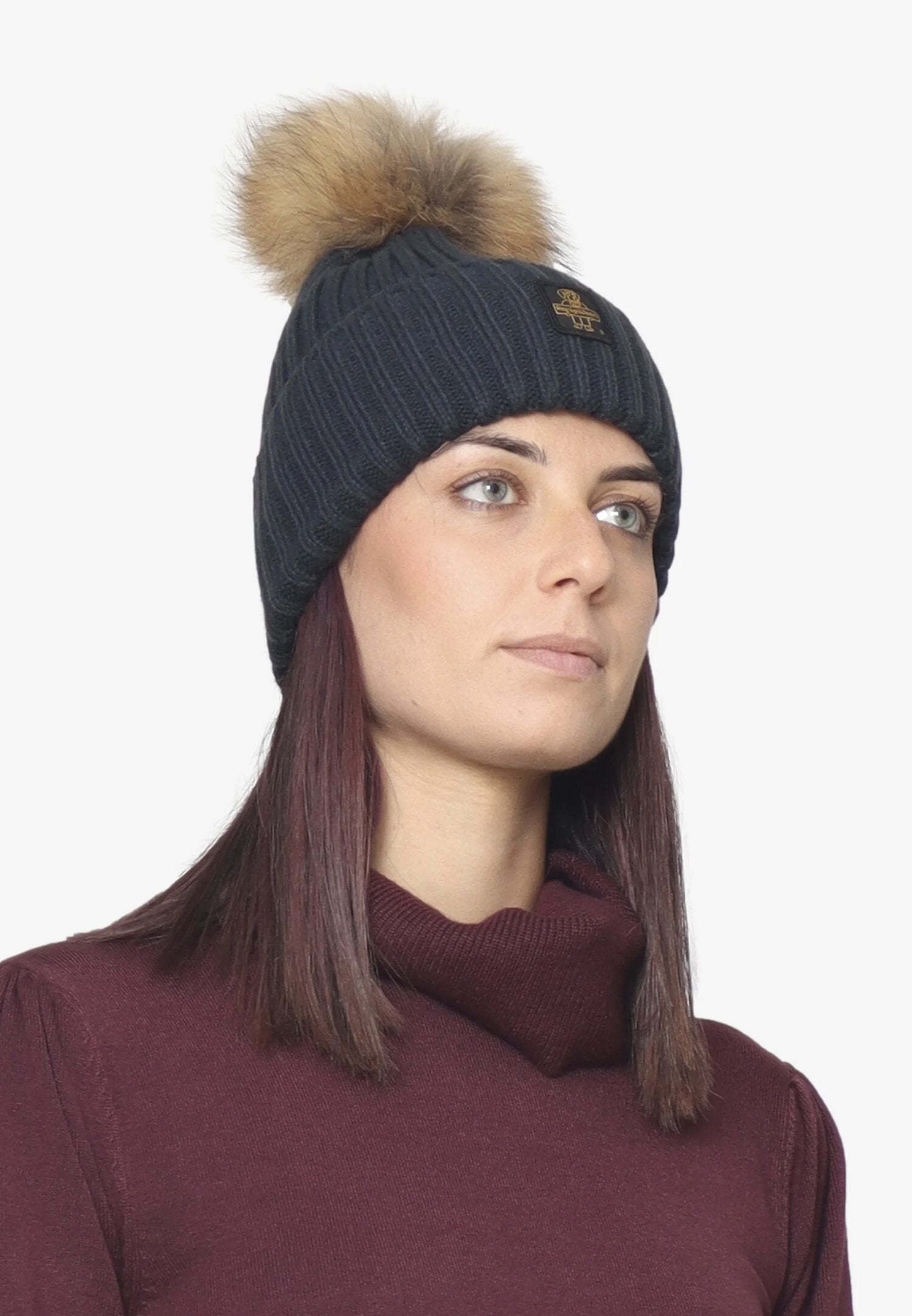 Refrigiwear Cappello Blu Donna In Lana Cuffia Invernale AI25