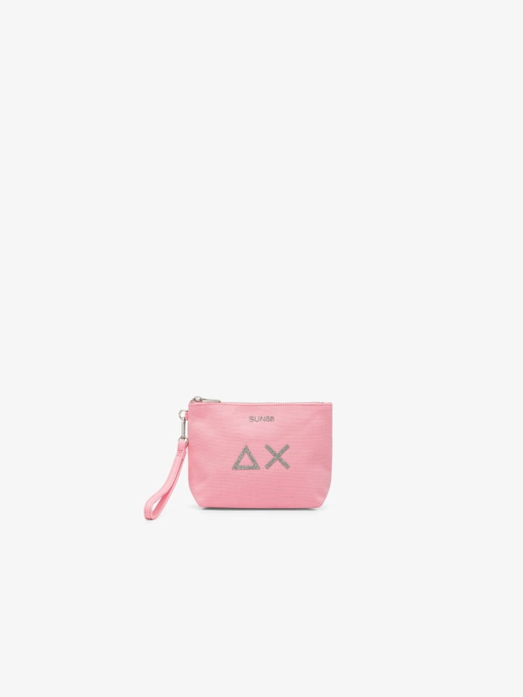 Sun68 pochette fucsia donna logo con glitter