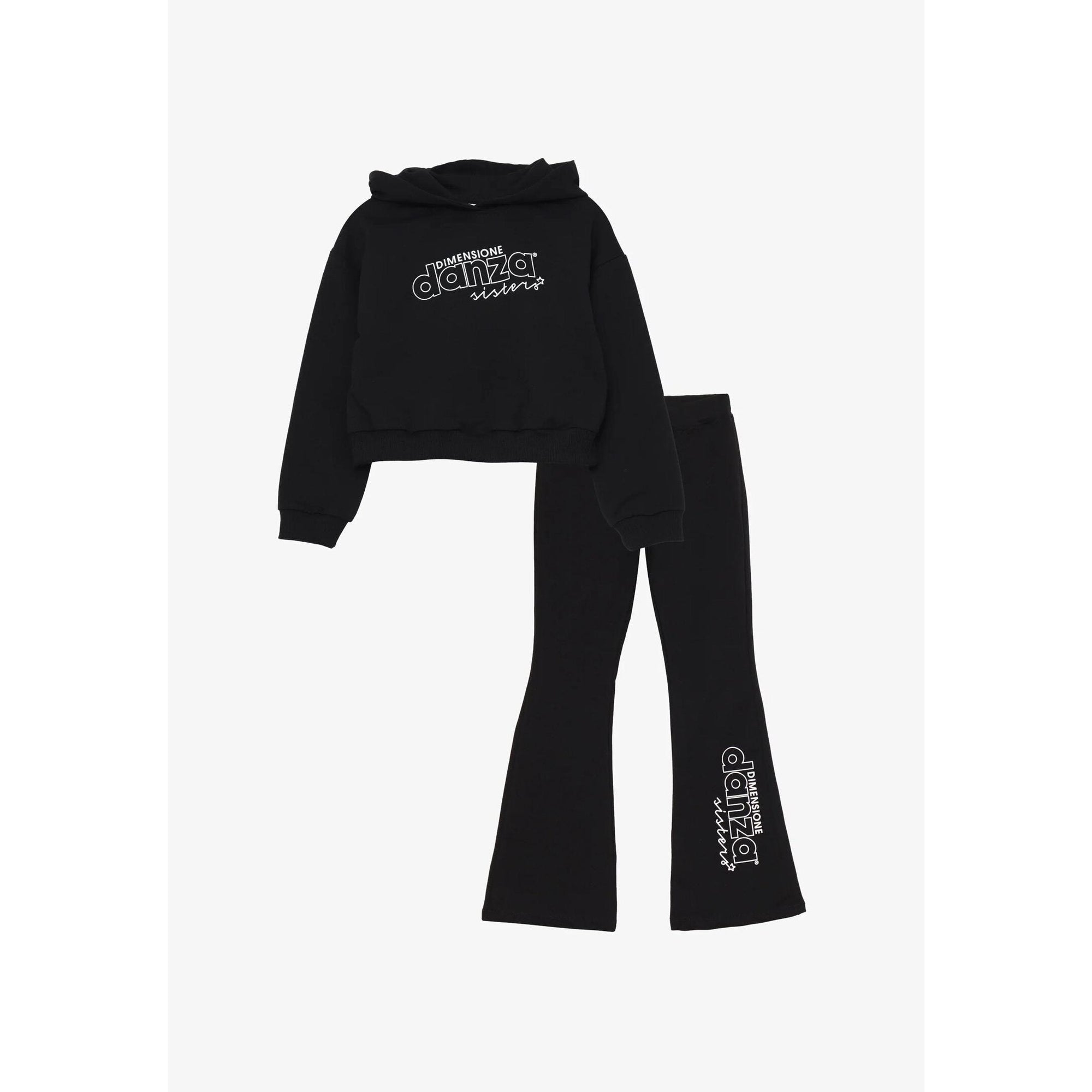 Dimensione Danza Completo Bambina Leggins Zampa In Cotone Con Cappuccio Sport