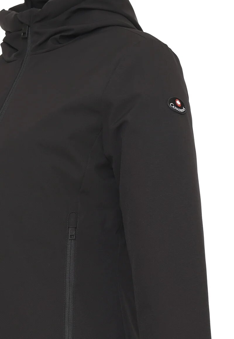 Canadiens Giubbotto Nero Bambina In Tessuto Con Cappuccio | Elegante AI25 | CammarataMode