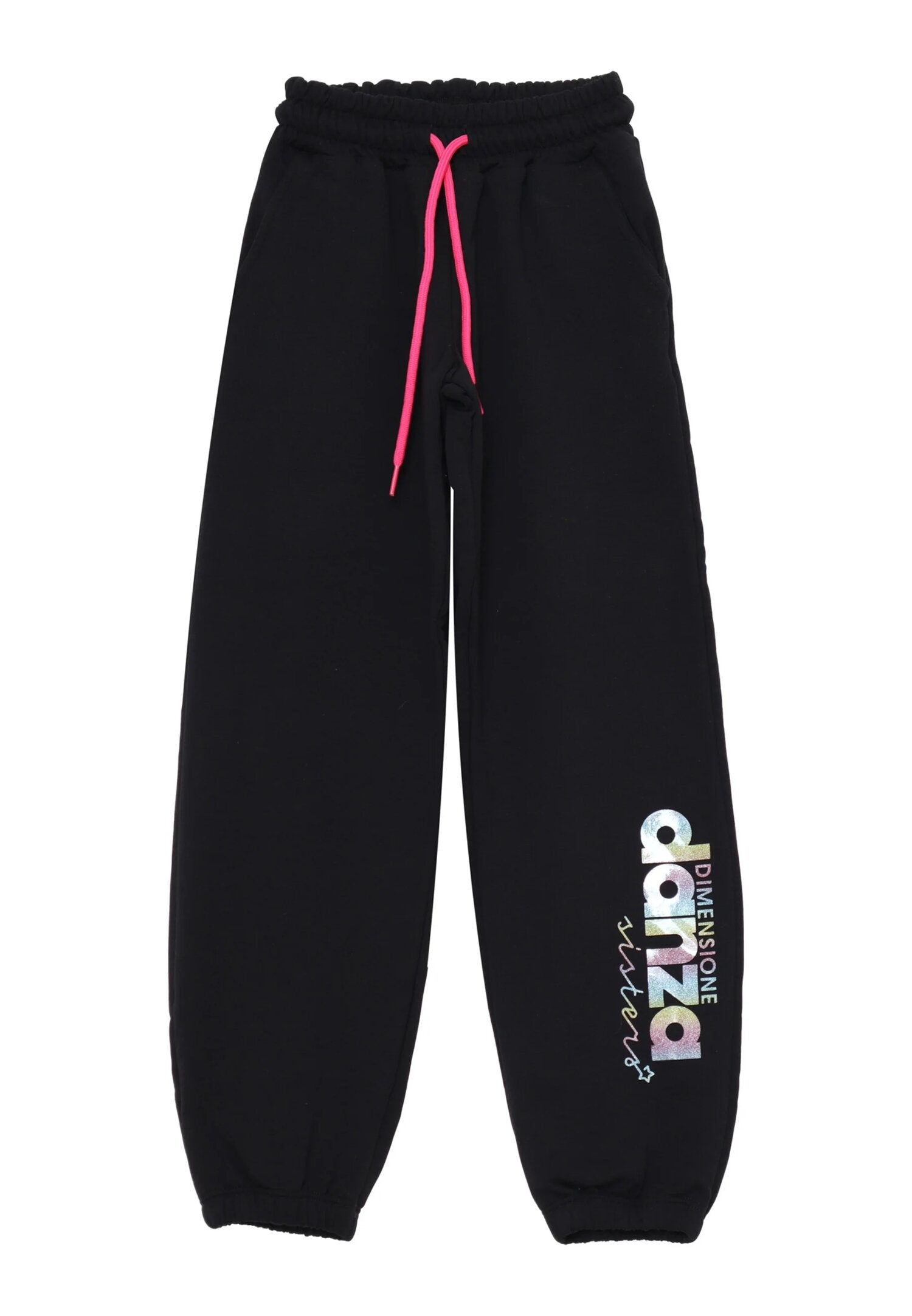 Dimensione Danza Tuta Nero Bambina Giacca Zip In Cotone Con Cappuccio