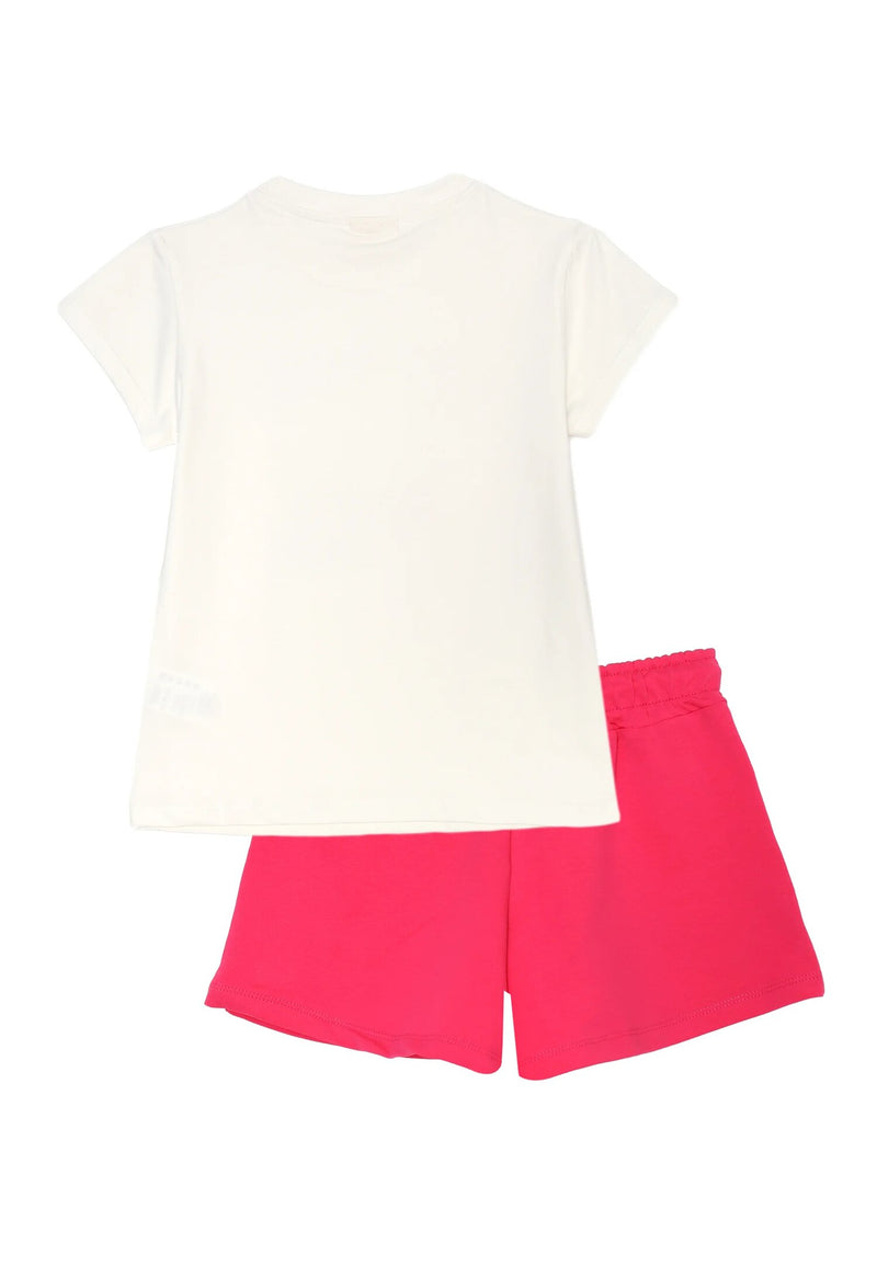 Cream and fuchsia outfit Dimensione Danza girl summer 2025 sporty look - CREAM | CammarataMode