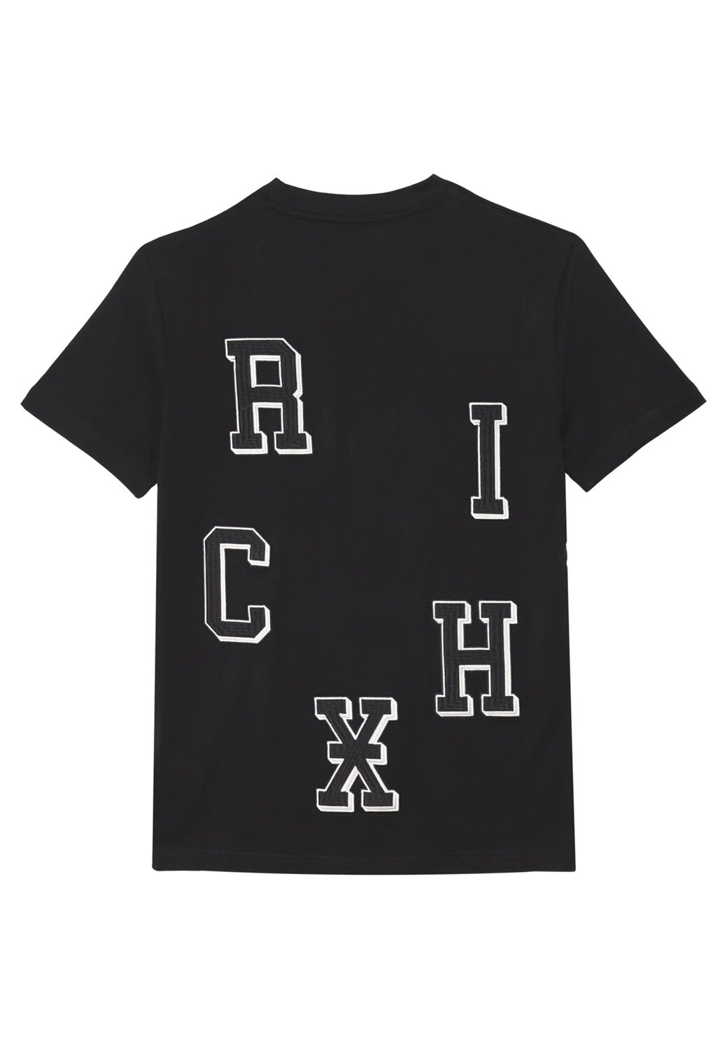 John Richmond T-shirt Uomo Nera – Cotone 100% con Stampa Logo RICH