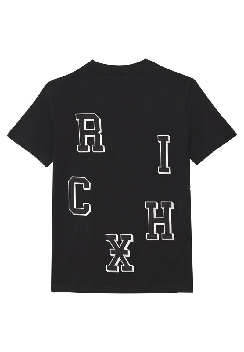 John Richmond T-shirt Uomo Nera – Cotone 100% con Stampa Logo RICH - NERO | CammarataMode