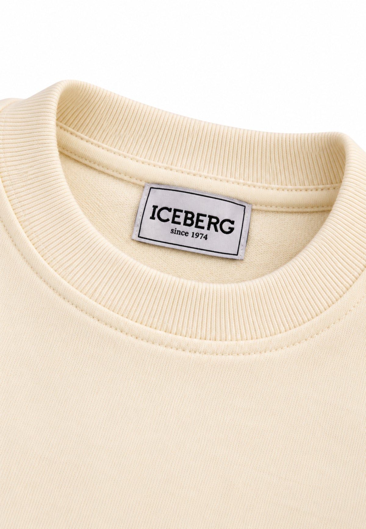 ICEBERGS FELPA PANNA A GIROCOLLO CON MAXI LOGO CENTRALE Bambini e ragazzi MFICE7334J.PANNA_