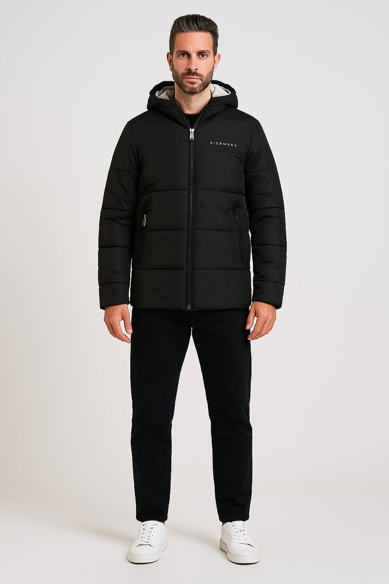 John Richmond Cappotto Reversibile Uomo Nero/Bianco – Piumino Invernale - NERO | CammarataMode