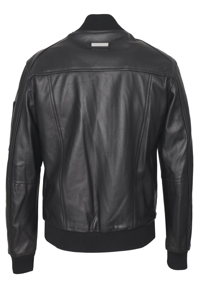JOHN RICHMOND – Giubbotto Bomber Uomo in Pelle – Black - NERO | CammarataMode