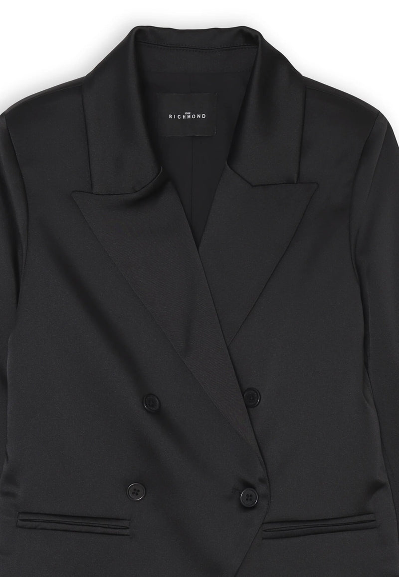 Richmond Black Double Breasted Jacket Kids Junior Elegant - BLACK | CammarataMode