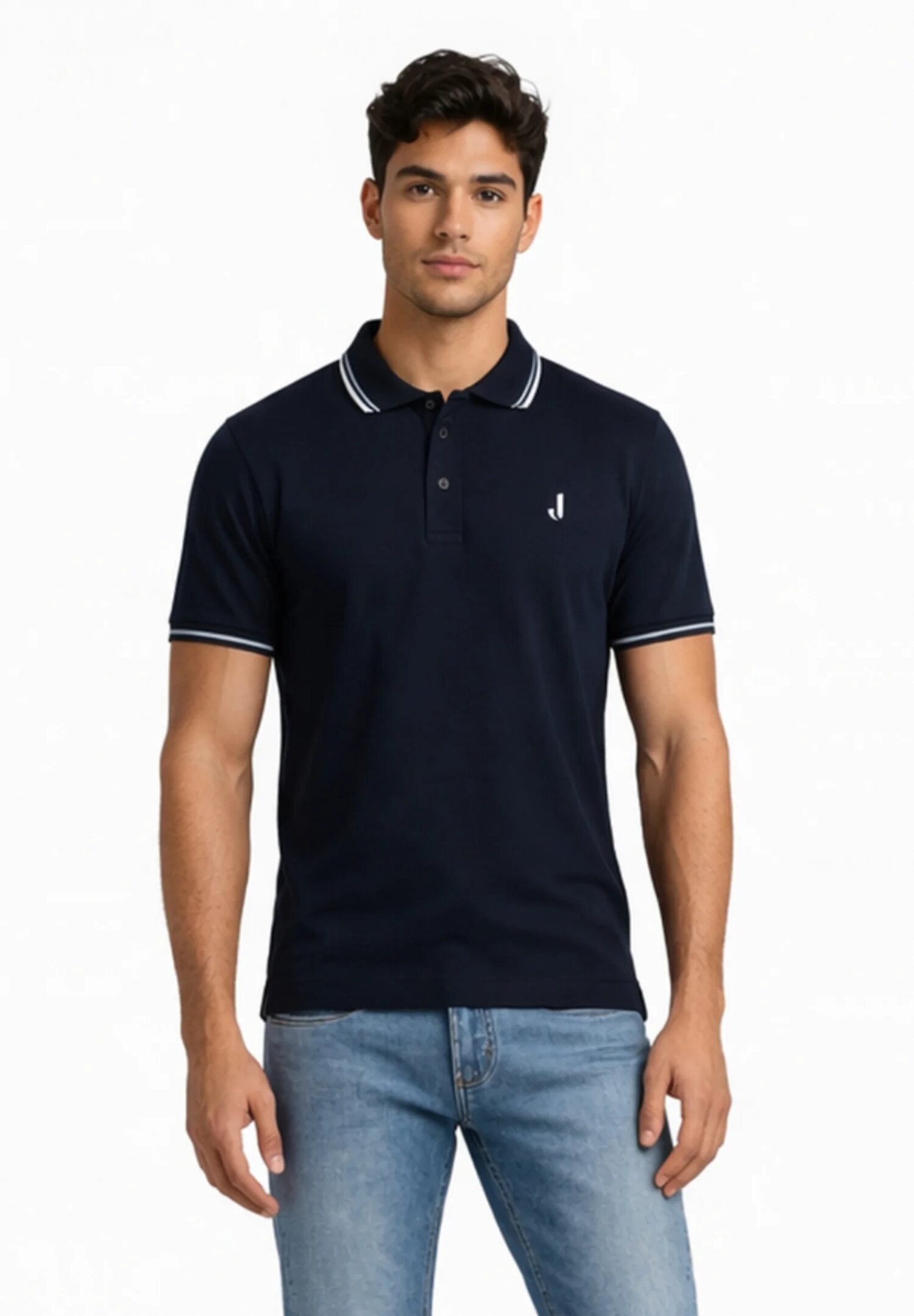 Jeckerson Polo Blu a Mezze Maniche Uomo CTCTPPIQU001_