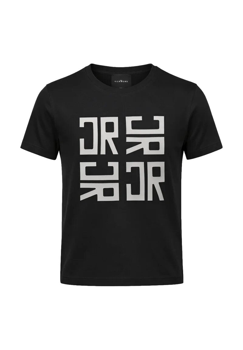 John Richmond Completo Nero Logo Jr Bambino Maniche Corte - RBP26007CJ_