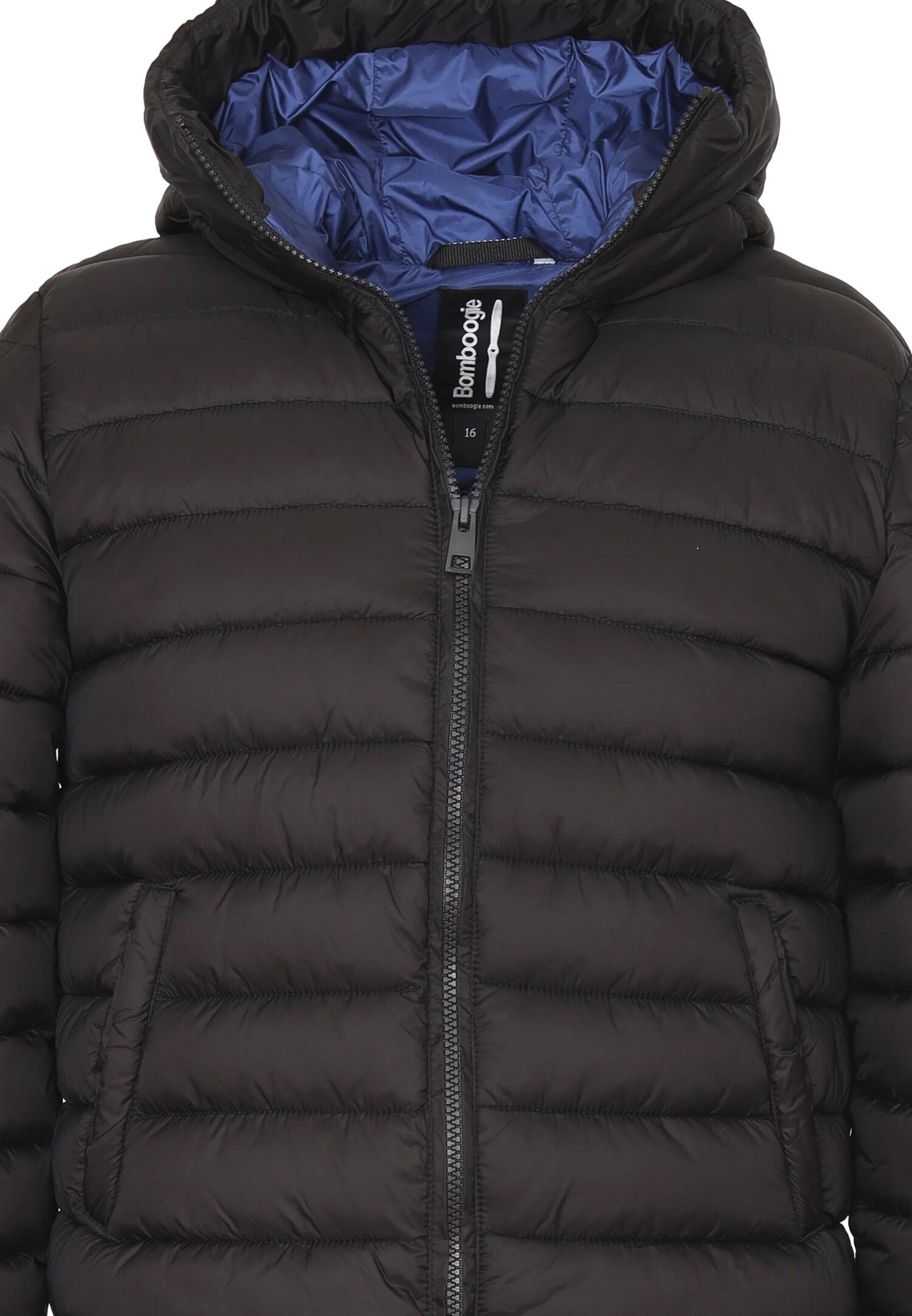 Bomboogie Giubotto Nero Bambino In Nylon Con Cappuccio | Sportivo AI25 | CammarataMode