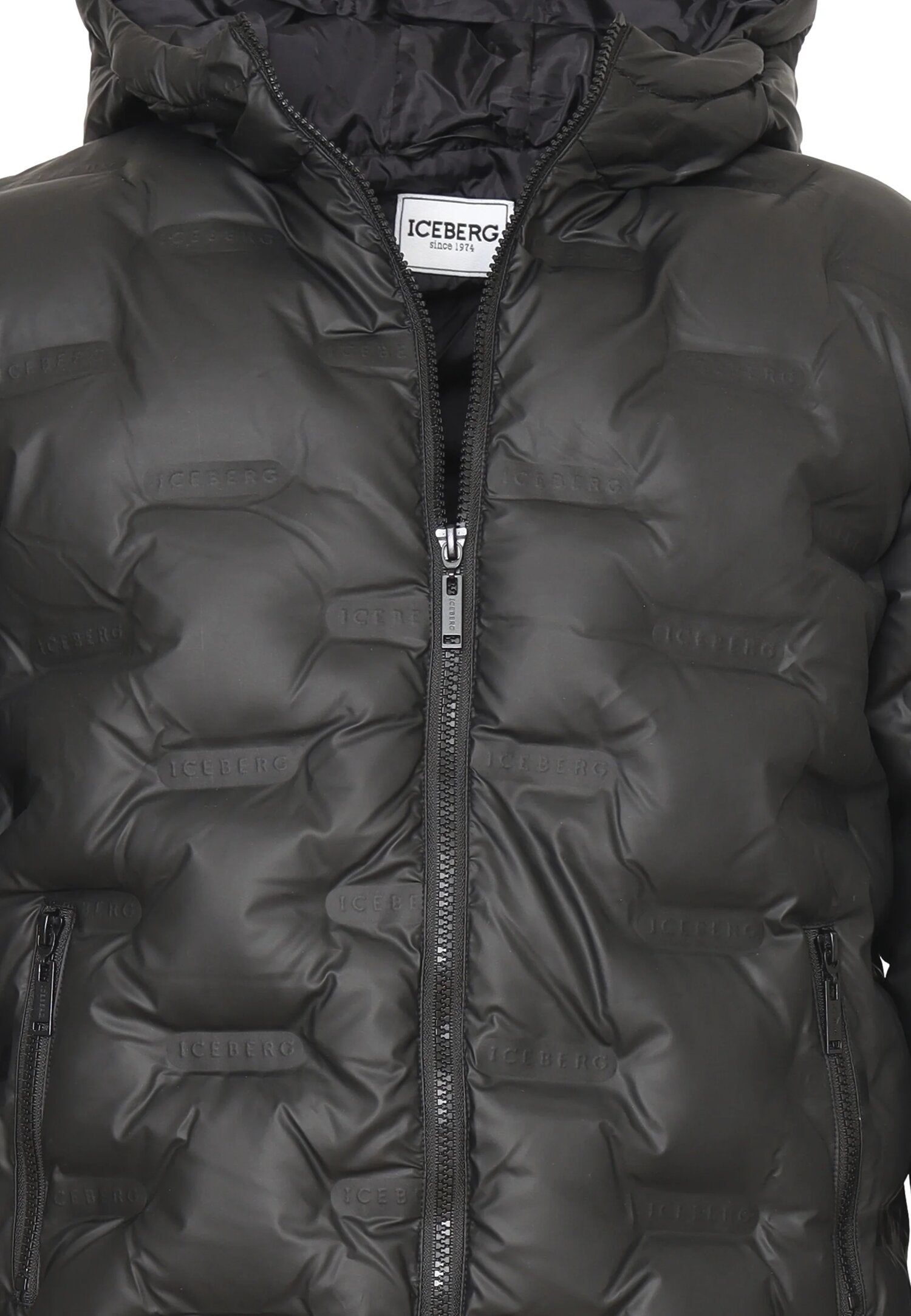 Iceberg Giubbotto Nero Bambino In Nylon Con Cappuccio | Uso Sportivo AI25 | CammarataMode