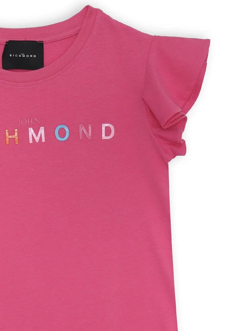 John Richmond abito rosa bambina con maniche volant - ROSA | CammarataMode