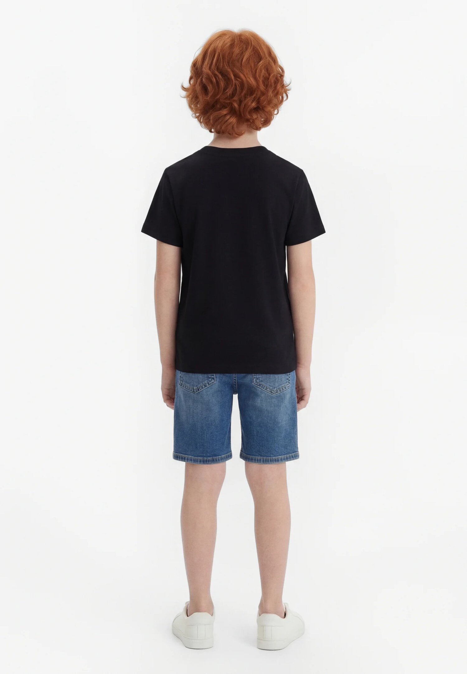 Diesel Tshirt Nera Con Logo Nero Centrale Bambino TJUSTR_