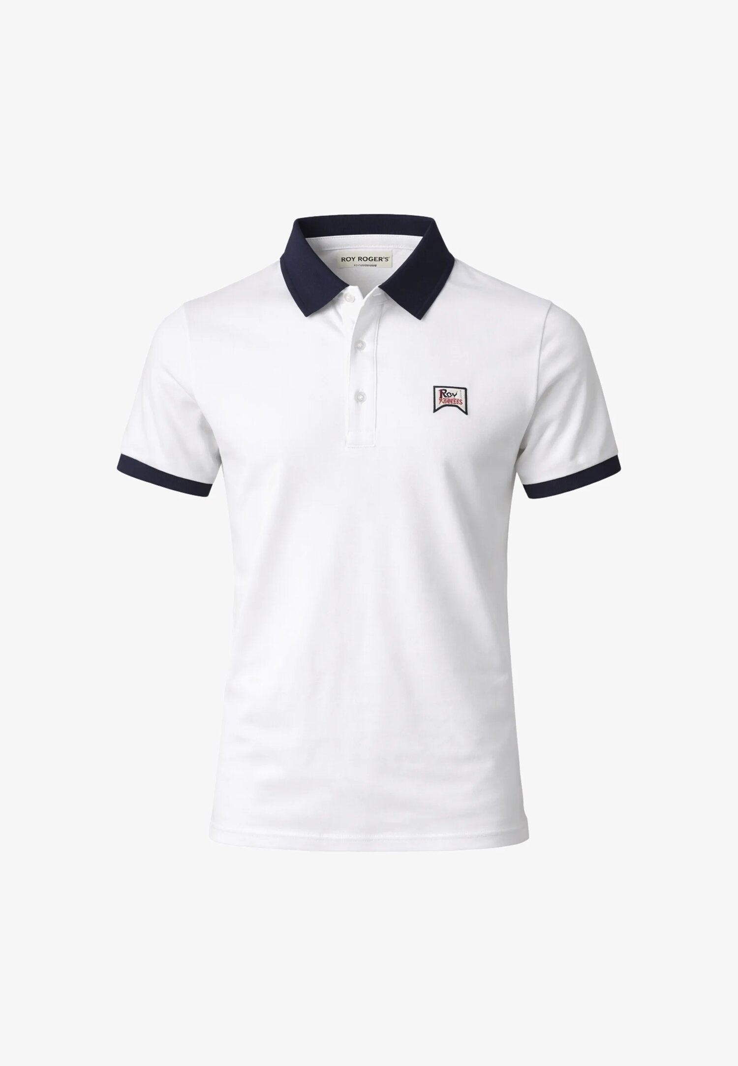 Roy Roger's Polo Bianca e Blu Bambino Maniche Corte RG105_