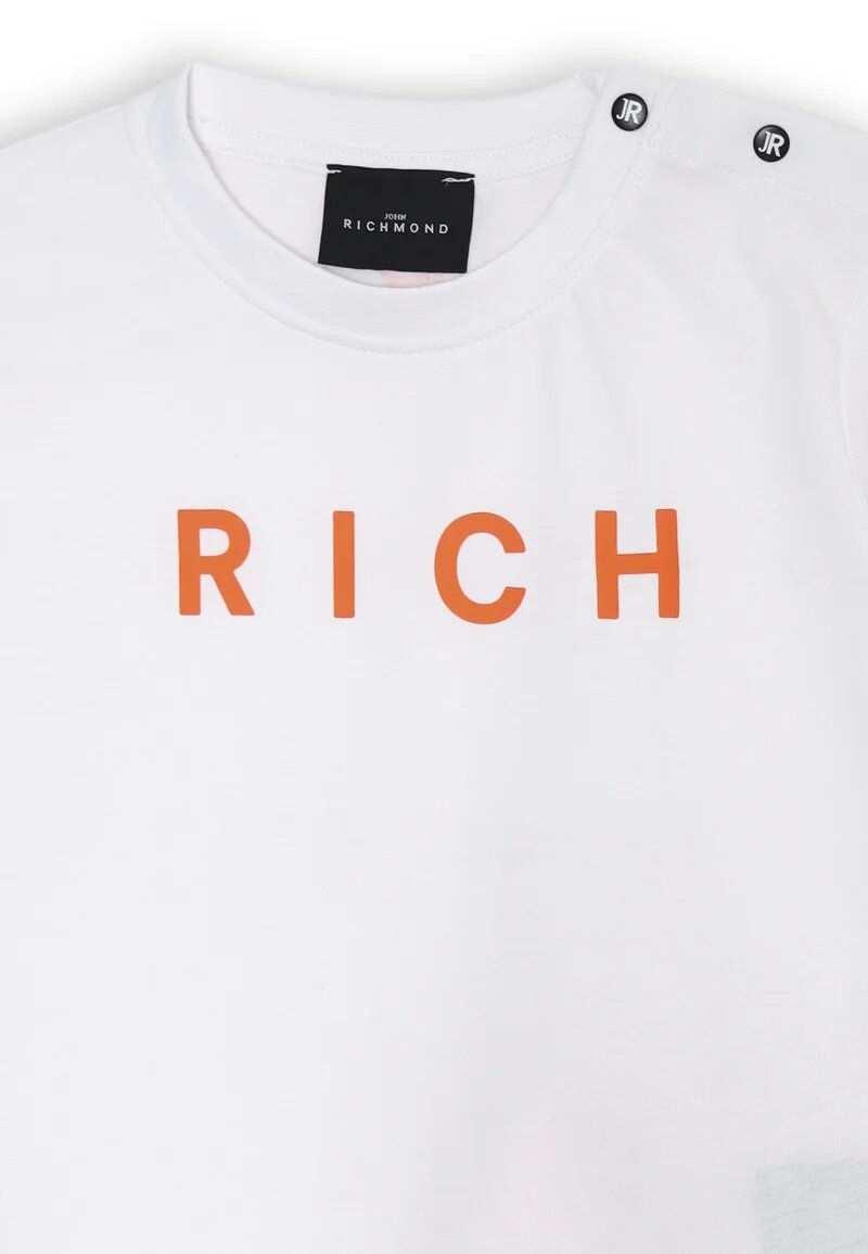John Richmond White and Orange Cotton Baby Set - ORANGE | CammarataMode