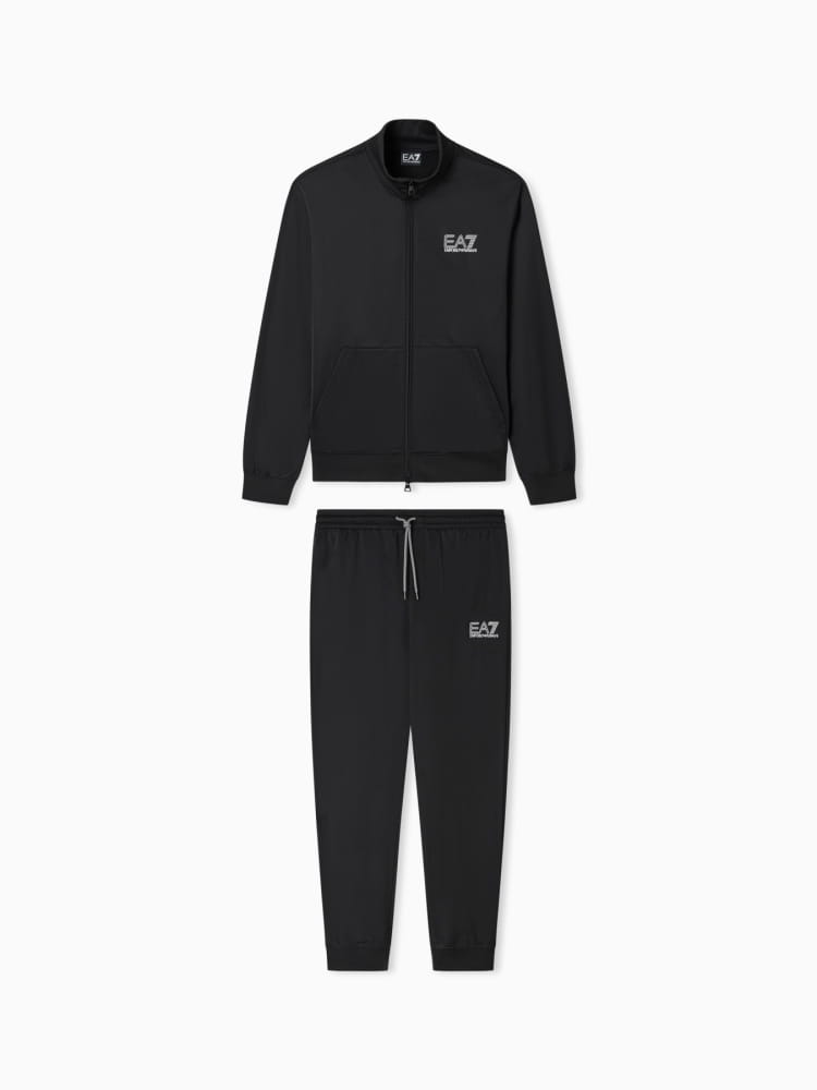Emporio Armani tuta in tessuto tecnico visibility asv nero