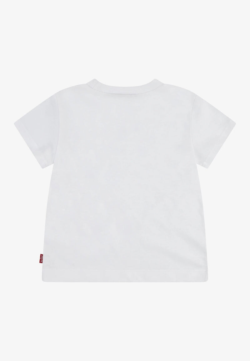 Levi's t-shirt bianca neonato bimbo newborn cotone logo ricamato - BIANCO | CammarataMode