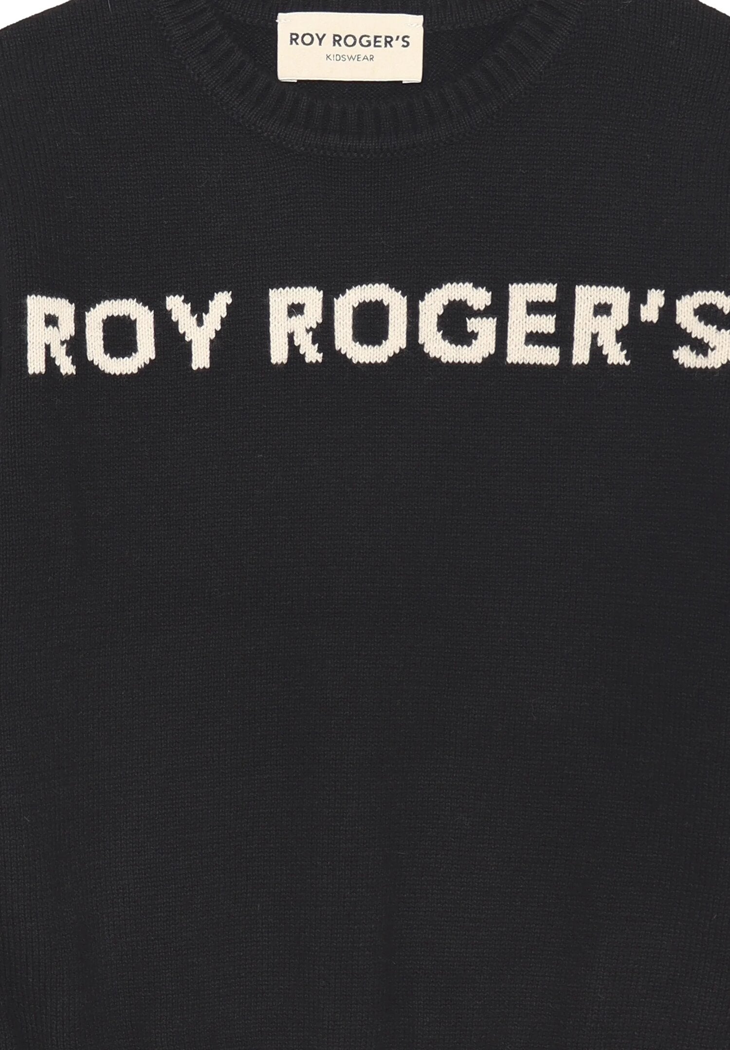 Roy Rogers Maglione Bambina Logo Ricamato - Nero (2-16 Anni)