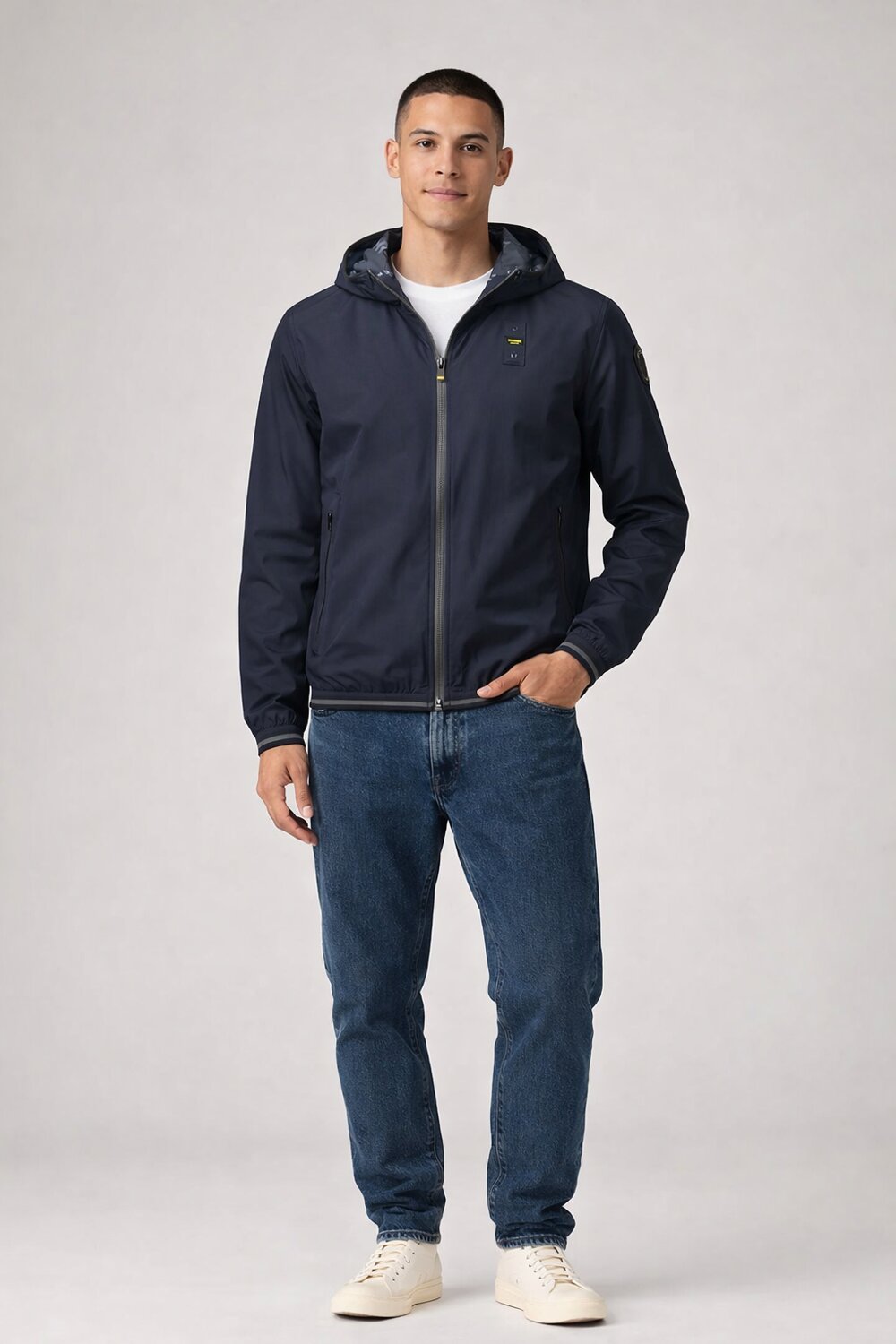 Blauer Usa Giubbotto Blu Leggero Con Cappuccio Uomo 26SBLUC11018007110_